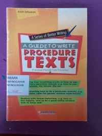 a guide to write procedure texts
