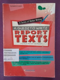 a guide to write report texts